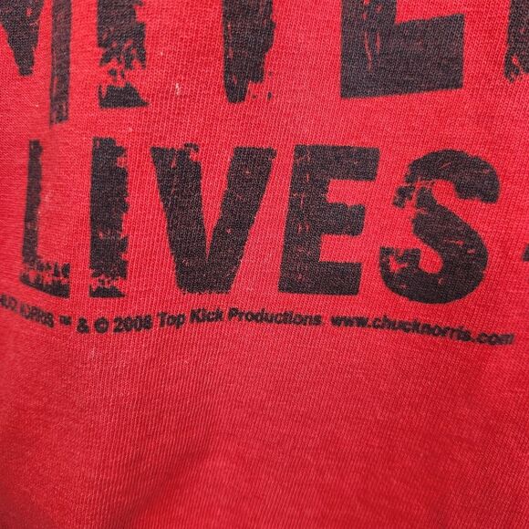 Alstyle Chuck Norris 2008 Short Sleeve Frontside Graphic Tee Medium - Picture 3 of 5